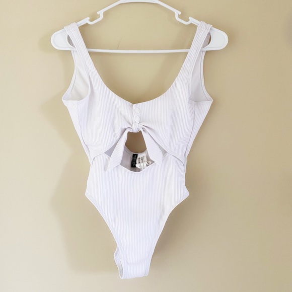 Nasty Gal Open Bar Cut-Out High-Leg Swimsuit - Picture 3 of 9